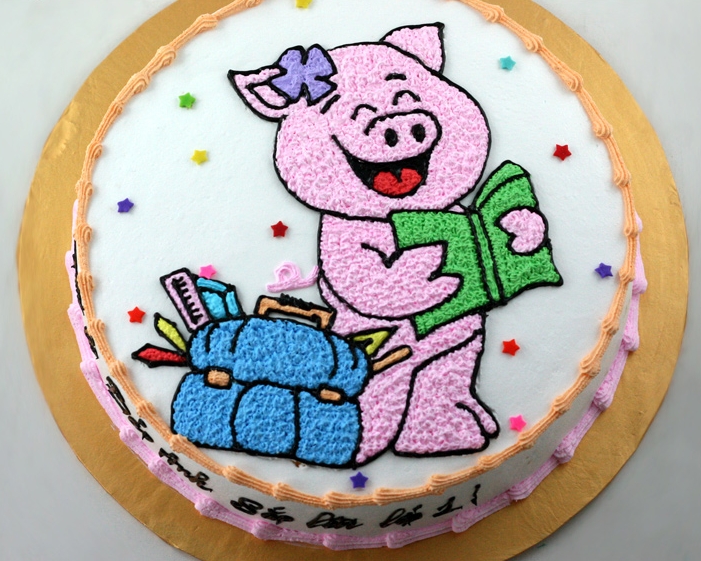Bánh kem sinh nhật tạo hình con heo tuổi hợi 3d trắng hồng đẹp độc lạ tặng  bạn  Bánh Kem Ngộ Nghĩnh